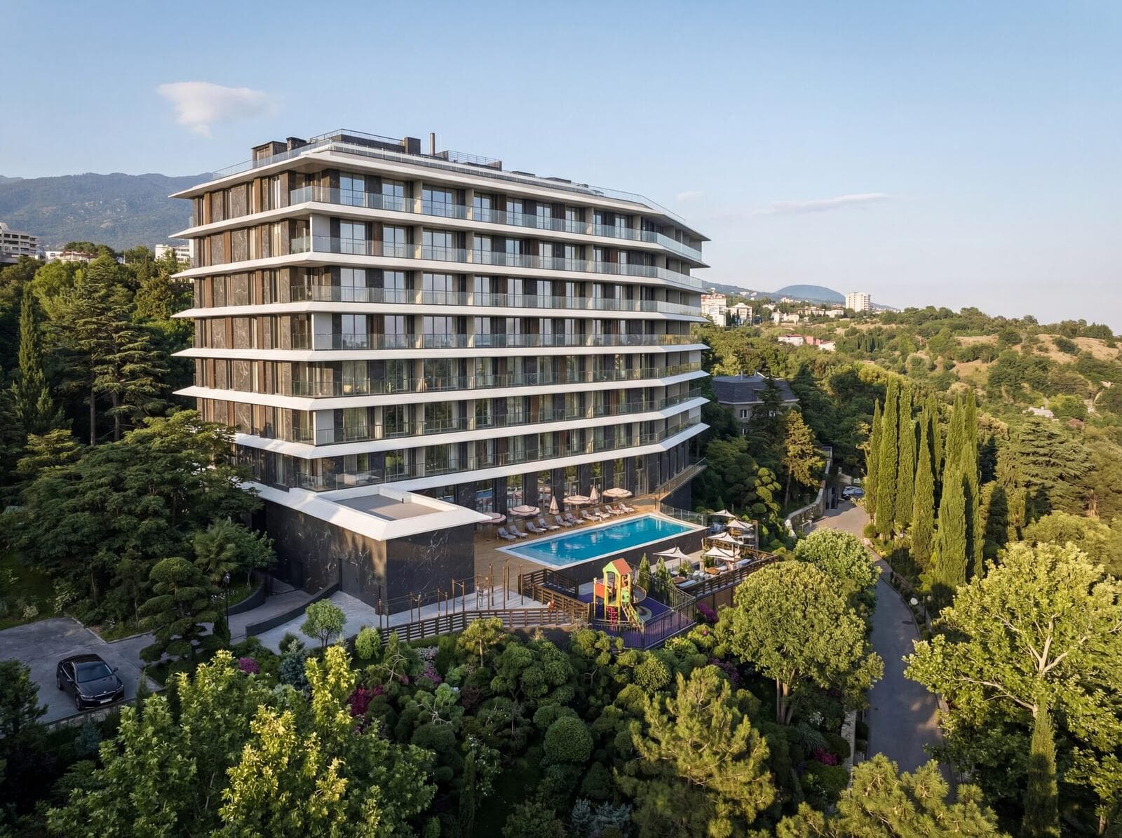 Архитектура Panorama Park — 20-этажные корпуса Ялта