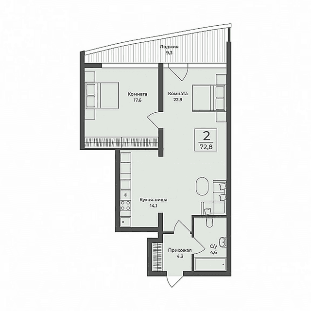2-комнатная — Panorama Park Ялта